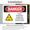 Signmission Radiation & Laser Sign, 10 in H x 14 in W, Vinyl Decal, Rectangle OS-2PACK-DS-D-1014-L-1688 - alternate 2